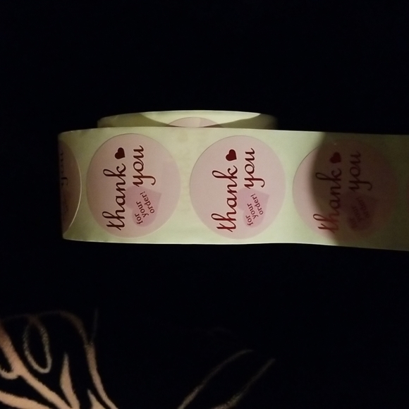 C... 100 ct 1.5" Lavender Thank you Stickers - Picture 7 of 9